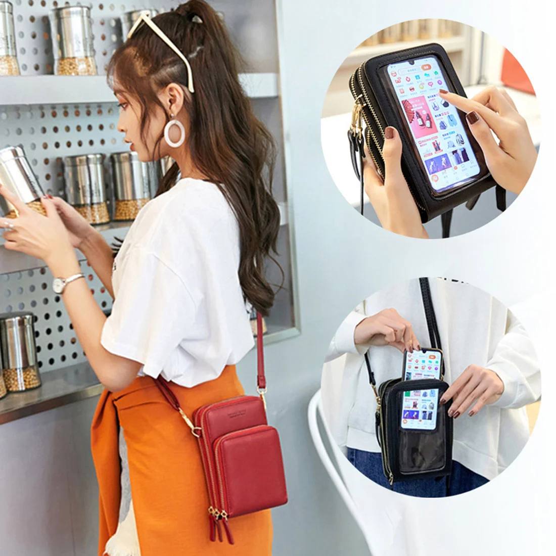 Touch Screen Phone Purse–Crossbody Wallet with Card &amp; Cash Holder (As Seen on TV)